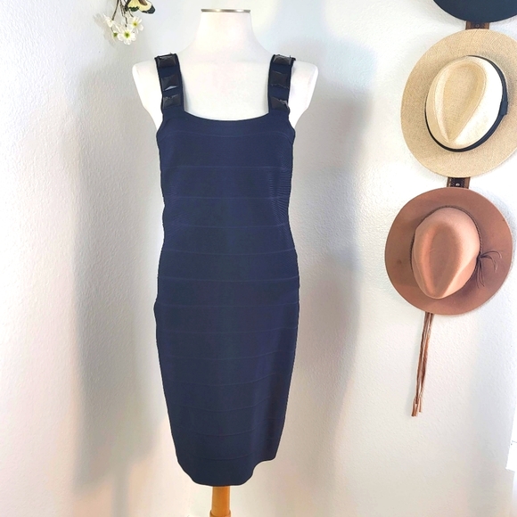 ALICE + OLIVE BANDAGE  STRAPS BODYCON DRESS SIZE MEDIUM - Picture 1 of 16
